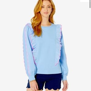 Lilly Pulitzer Suzy Scalloped Sweatshirt Size: S